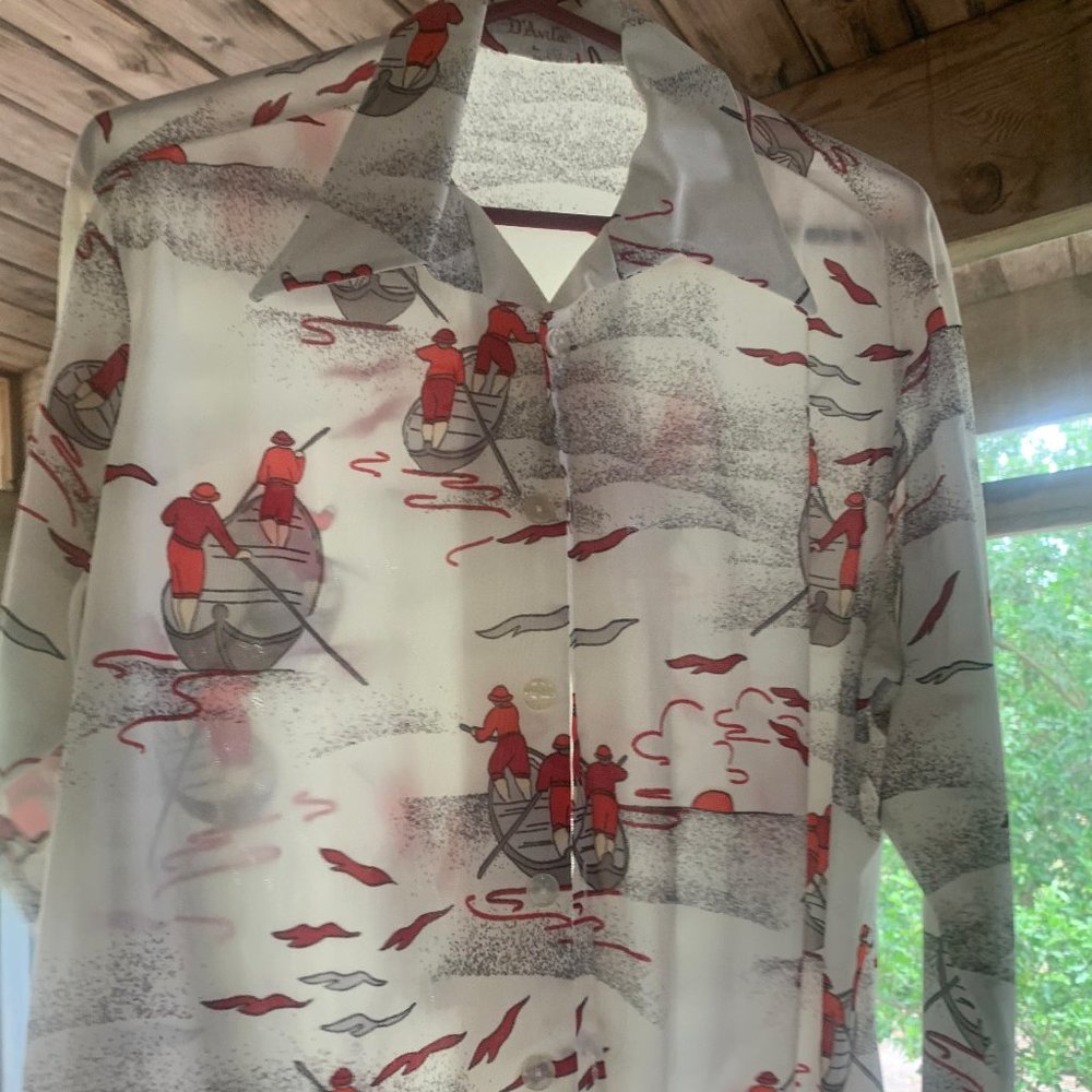 Vintage D'Avila disco button-down